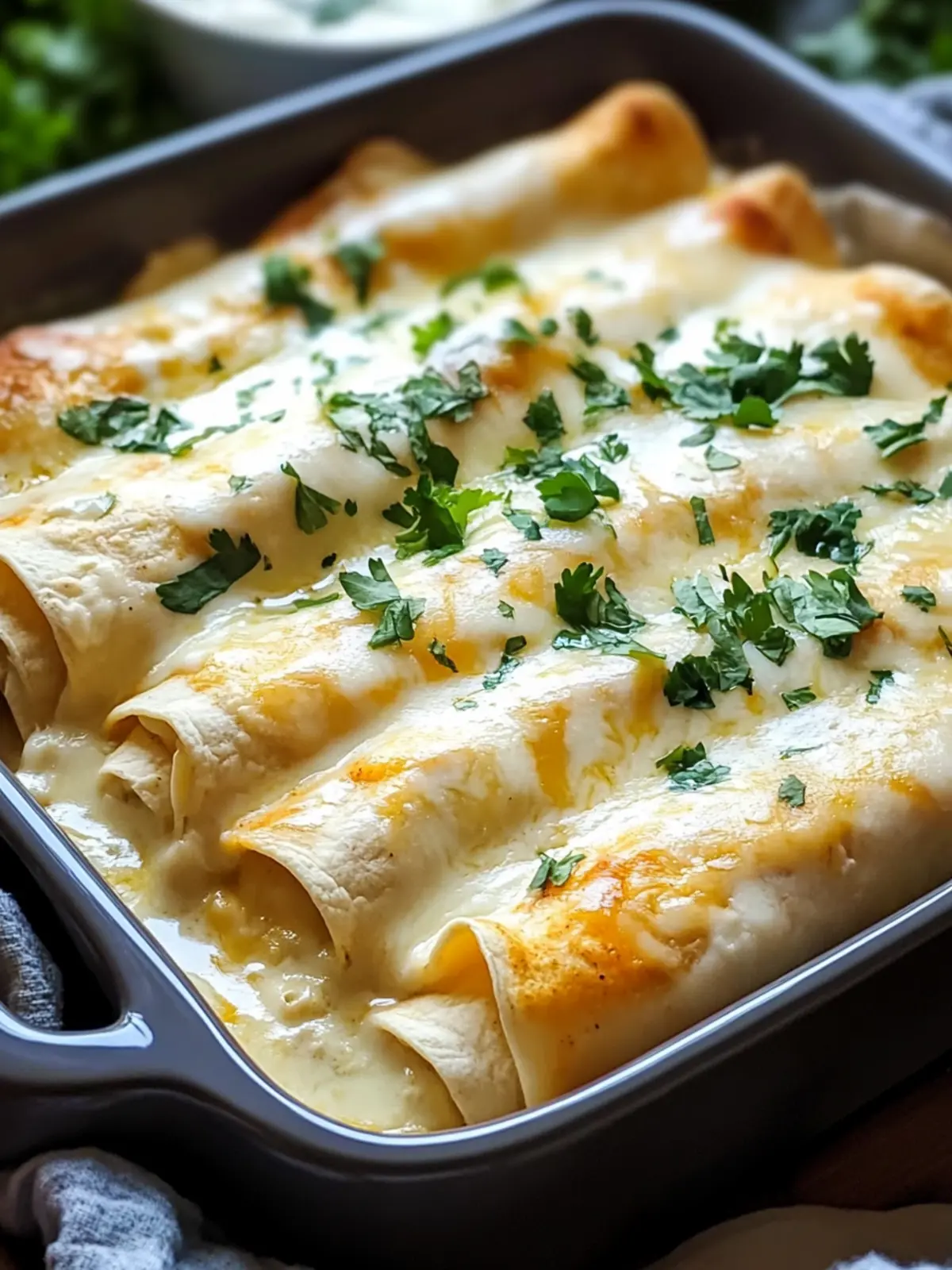 Easy White Chicken Enchiladas with Creamy White Sauce Delight 2 Easy White Chicken Enchiladas with Creamy White Sauce