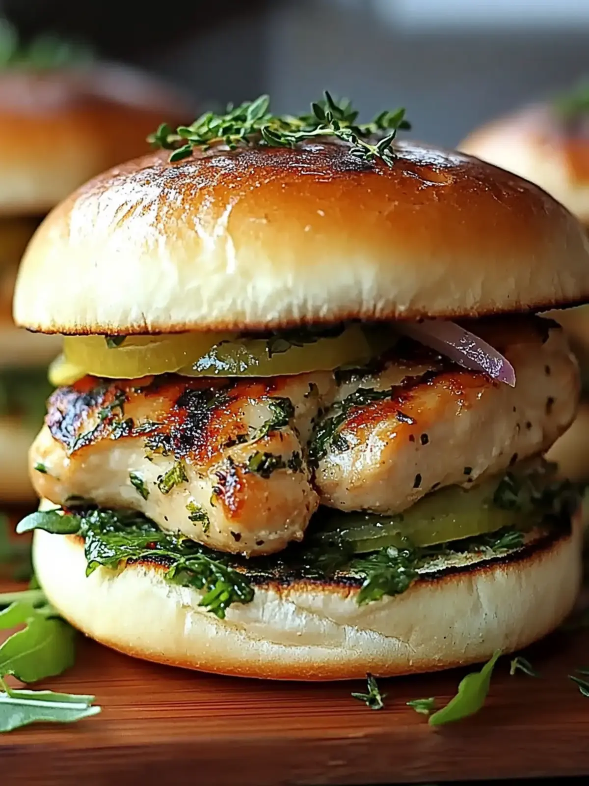 Lemon Herb Chicken Sliders