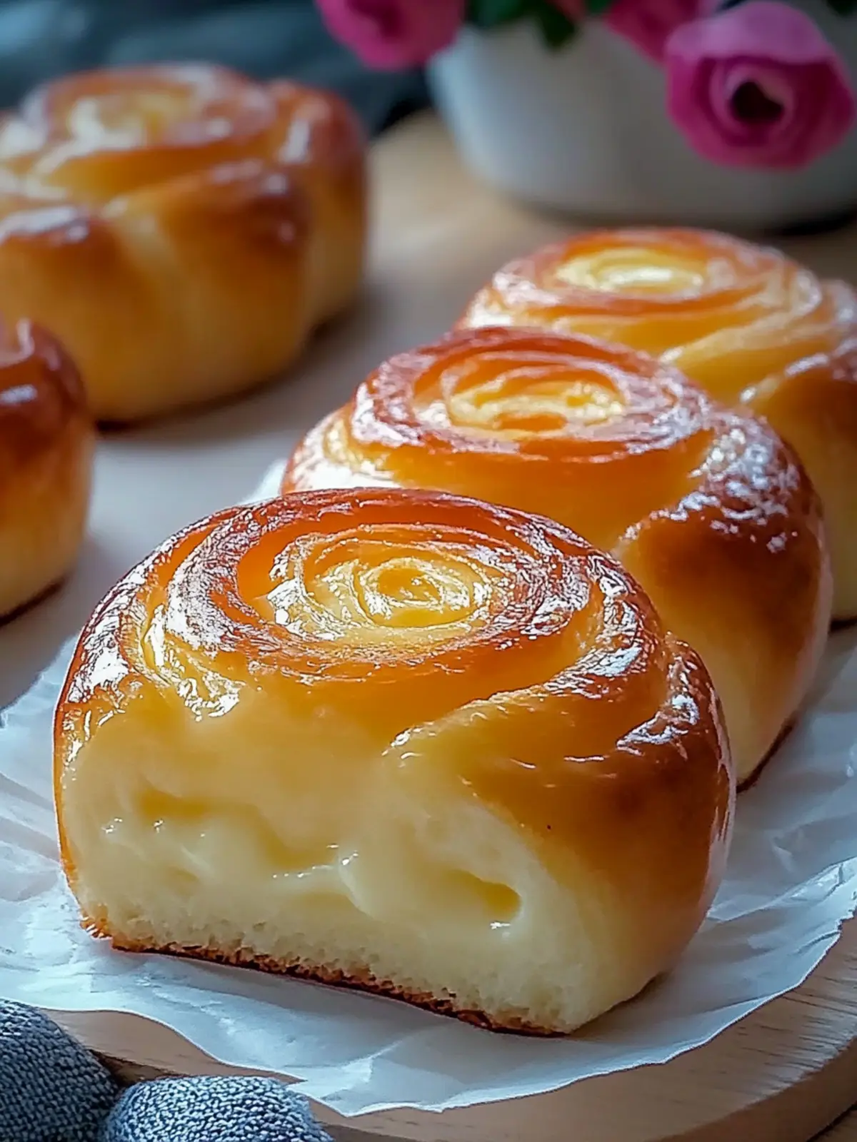 Easy Custard-Filled Sweet Bread Recipe