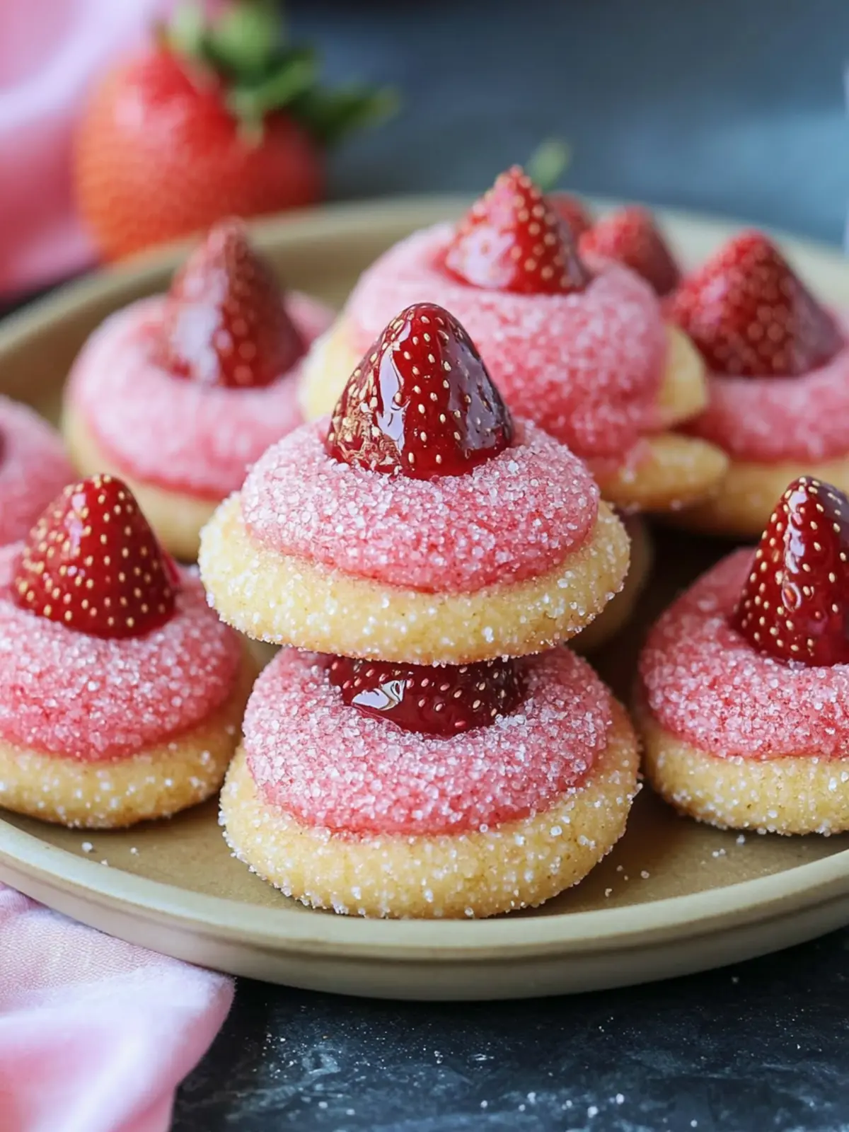 Strawberry Kiss Cookies