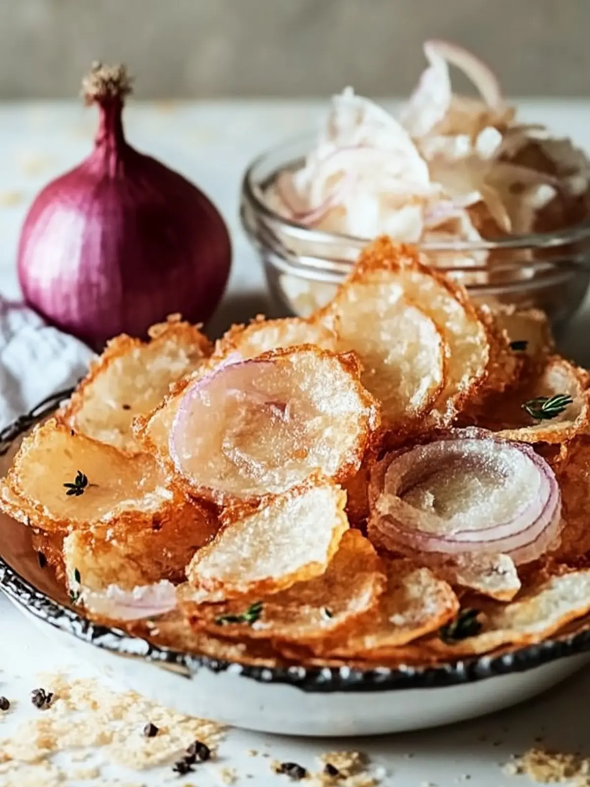 Cheesy French Onion Crisps: Crunchy Snack to Wow Your Tastebuds 4 Cheesy French onion crisps