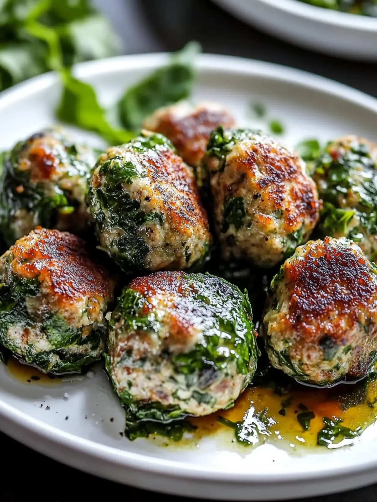 Spinach Garlic Meatballs