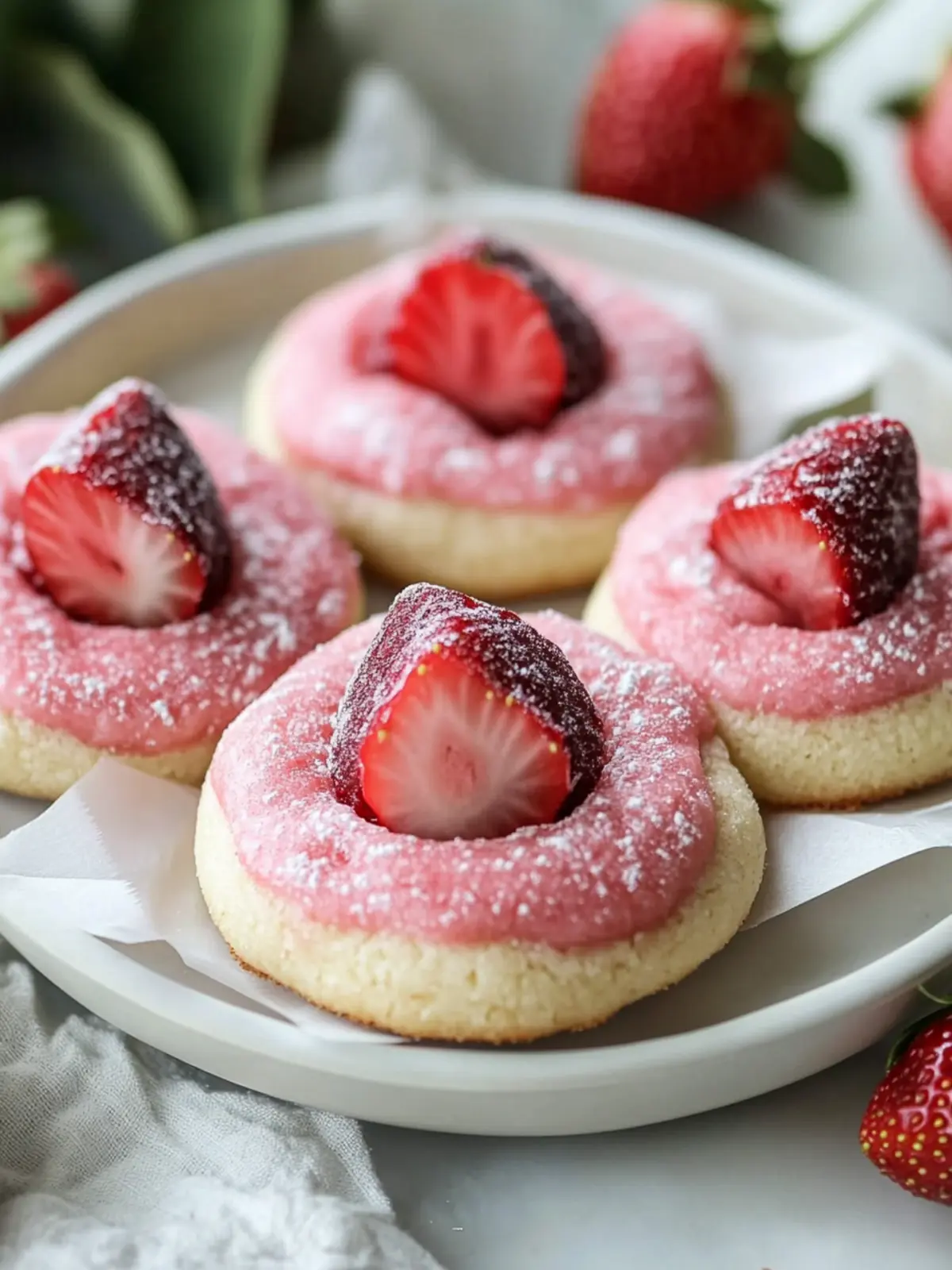 Strawberry Kiss Cookies