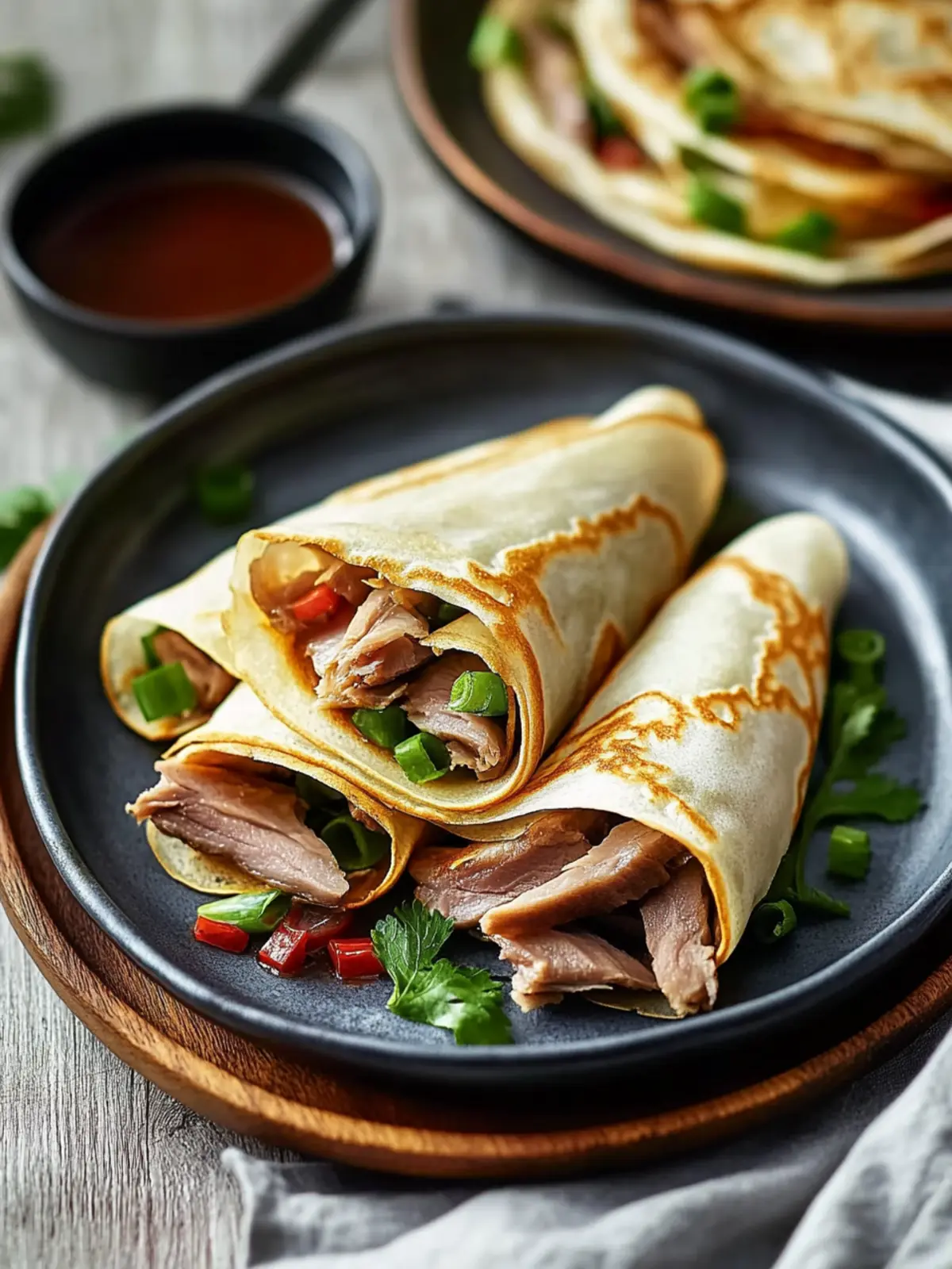 Delicious Peking Duck Crepe Wraps for Effortless Entertaining 2 Peking Duck Crepe Wraps
