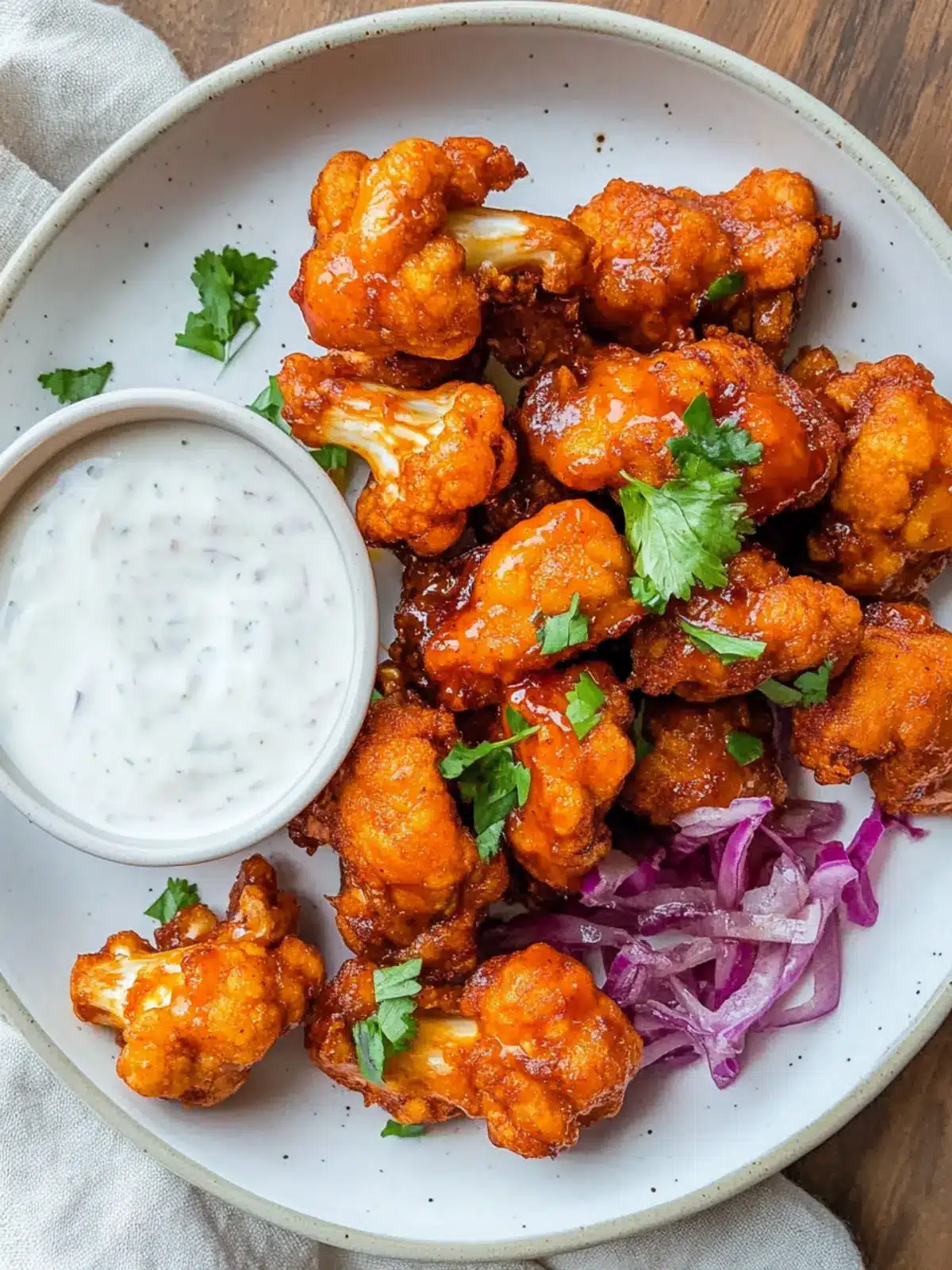 Sweet Spicy Air Fryer Cauliflower Wings with Honey Sriracha 5 Air Fryer Cauliflower Wings with Honey Sriracha