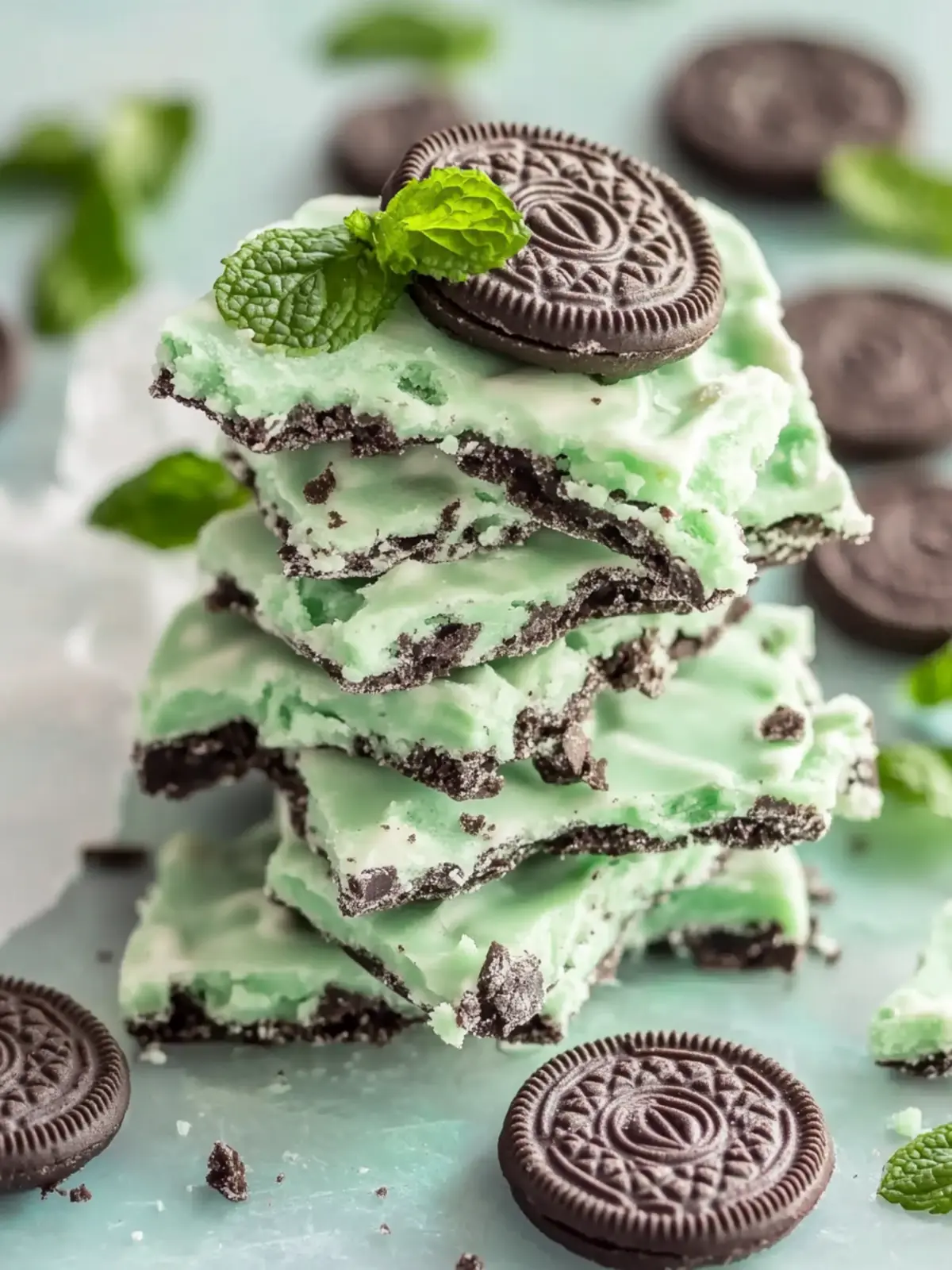 4 Ingredient Mint Oreo Bark
