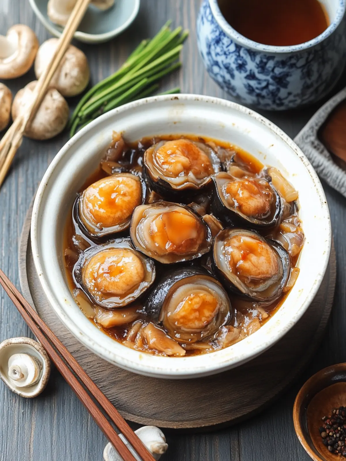 Braised Abalone with Mushrooms