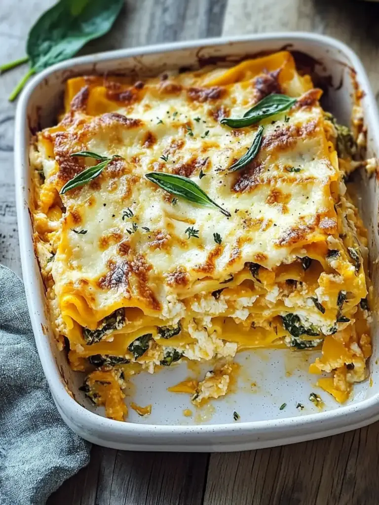 Butternut Squash And Spinach Lasagna