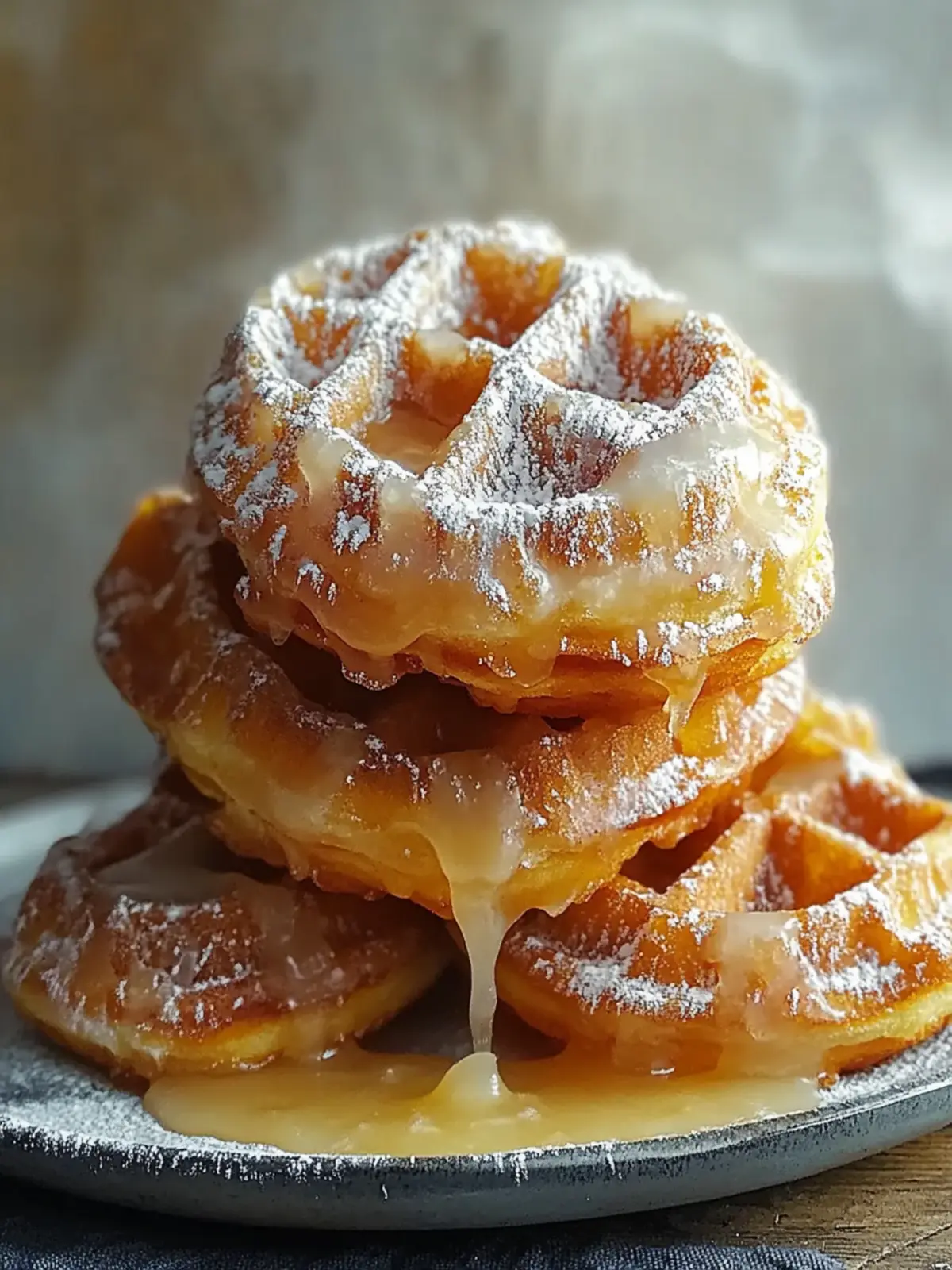 Apple Fritter Waffle Donuts