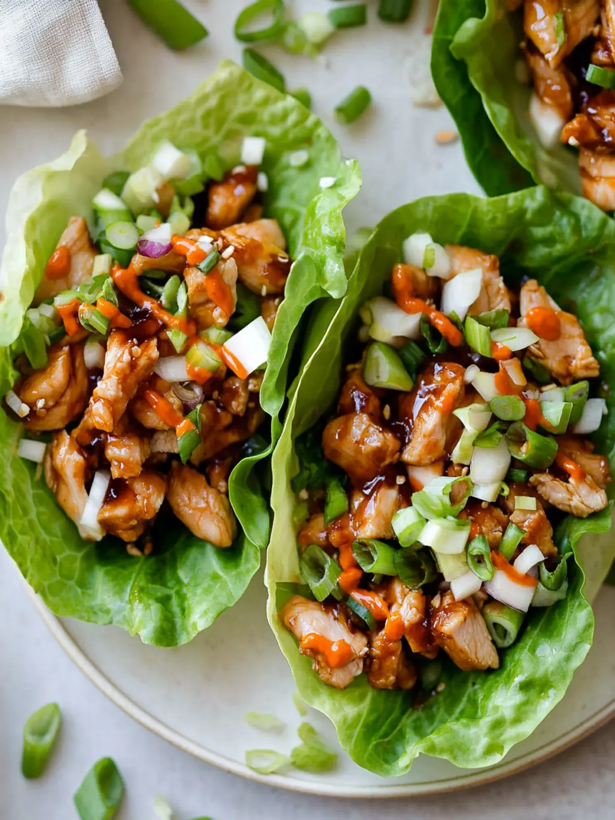 Hot Honey Chicken Lettuce Wraps for a Quick, Zesty Dinner 3 Hot Honey Chicken Lettuce Wraps