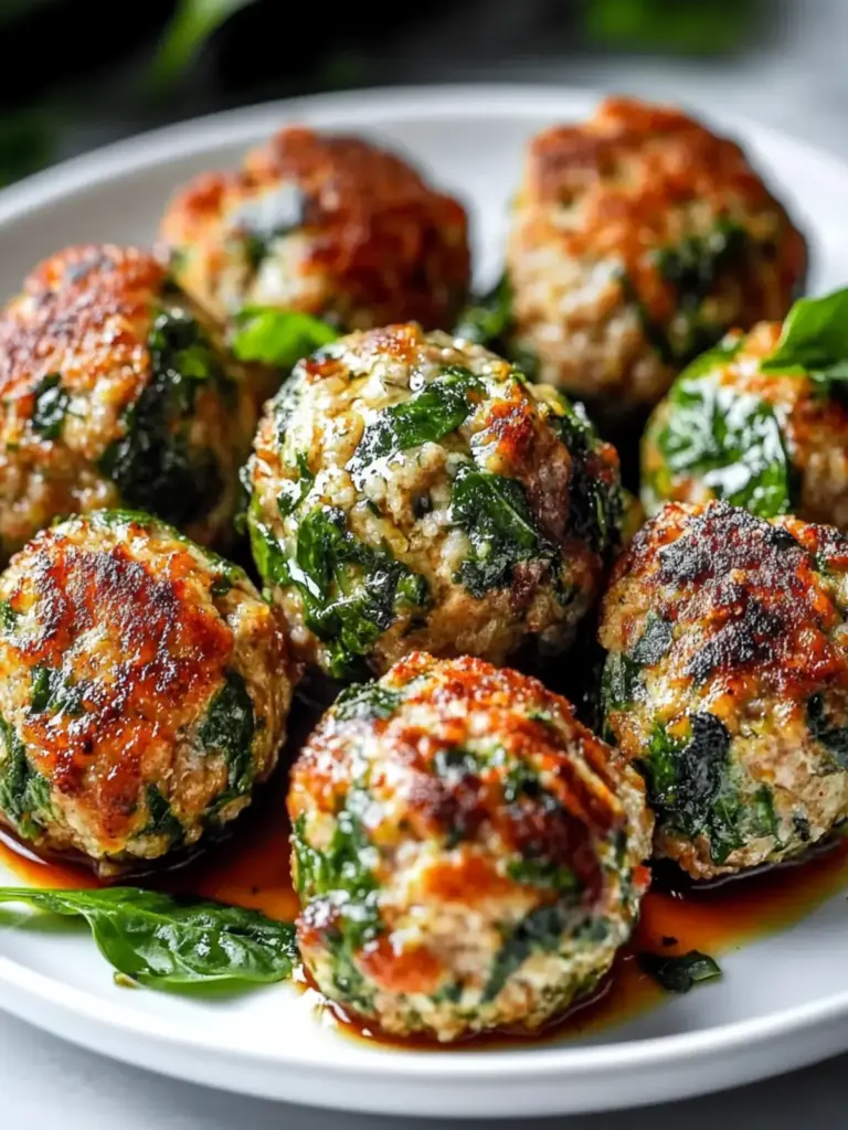 Spinach Garlic Meatballs
