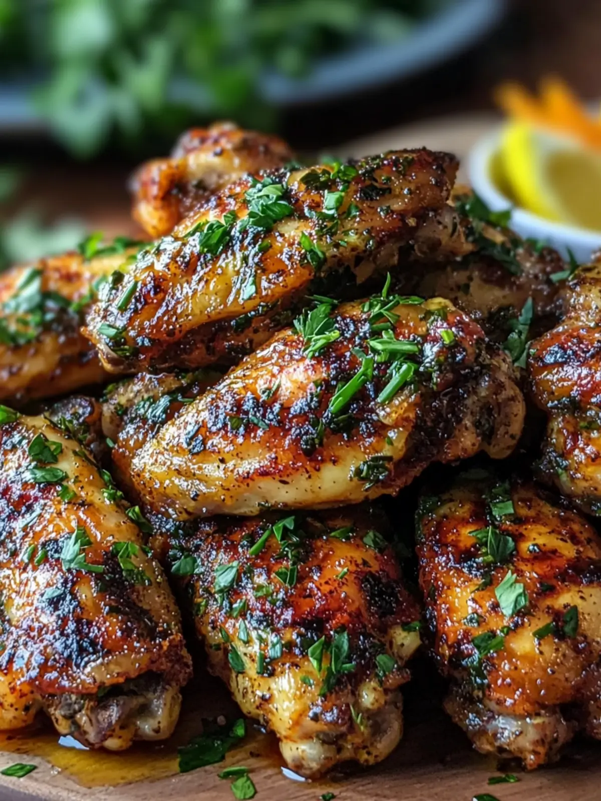 Cajun Garlic Chicken Wings Feast