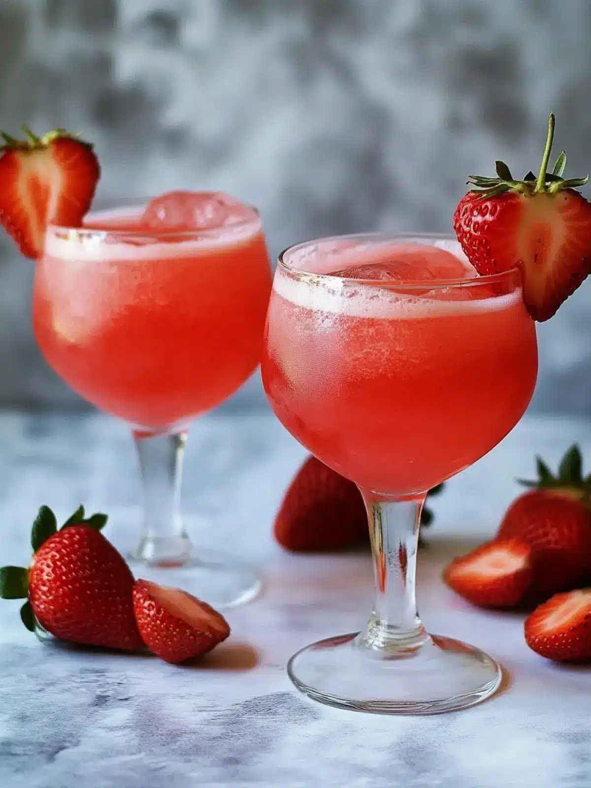 Fresh Strawberry Non-Alcoholic Valentine's Day Mocktail Bliss 4 Fresh Strawberry Non Alcoholic Valentine's Day Mocktail