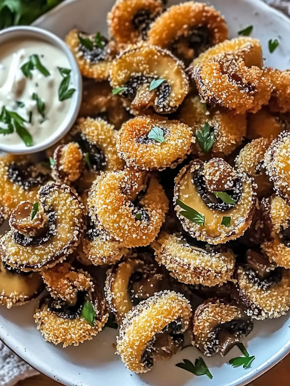 Crispy Ranch-Breaded Mushrooms: Guilt-Free Snack Delight 2 Crispy Ranch-Breaded Mushrooms