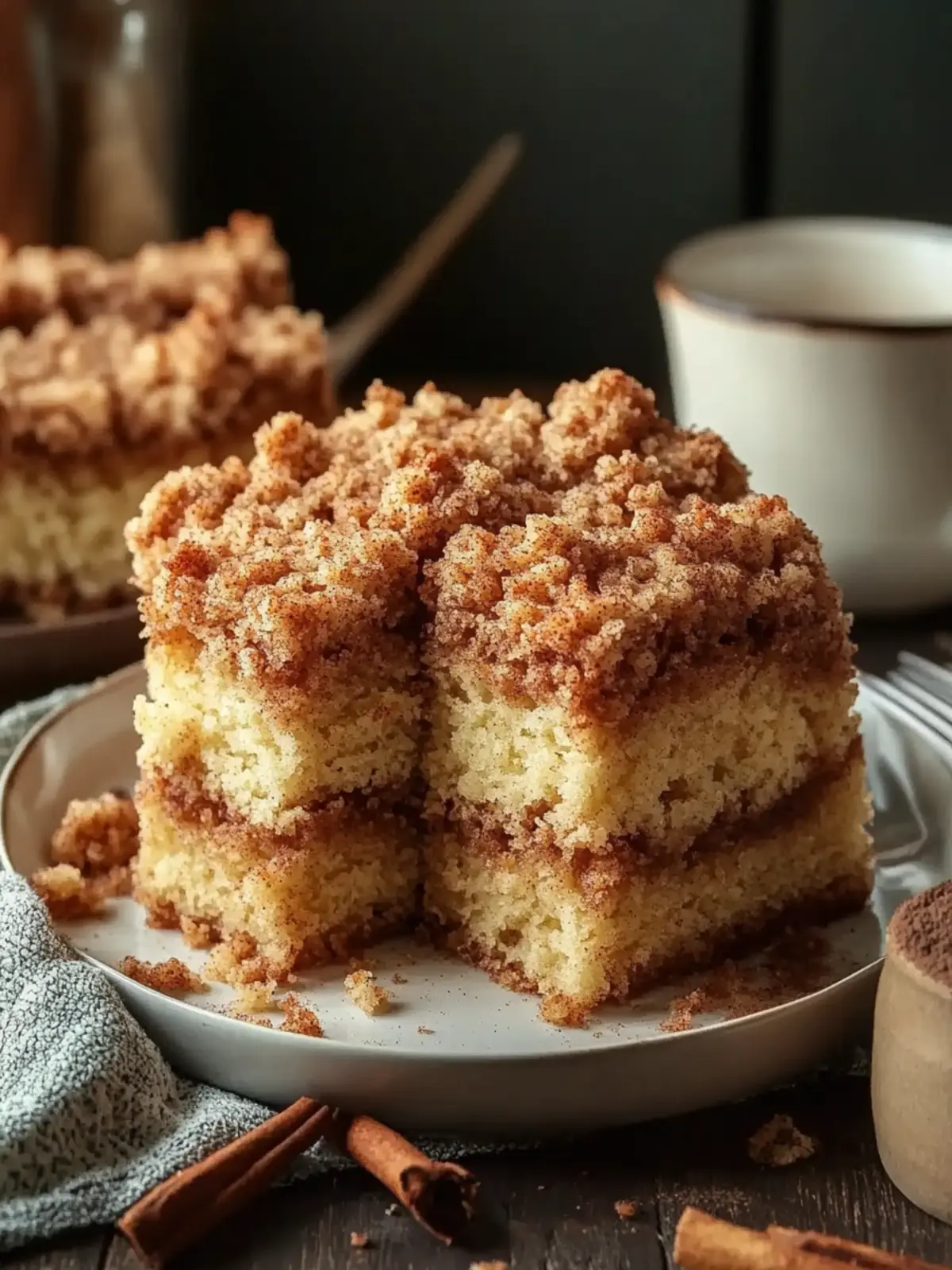 Buttery Cinnamon Streusel Coffee Cake