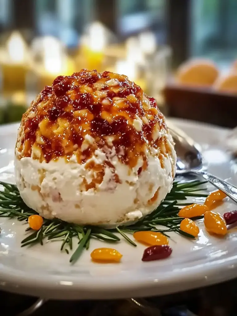 Sweet & Spicy Pepper Jelly Cheese Ball