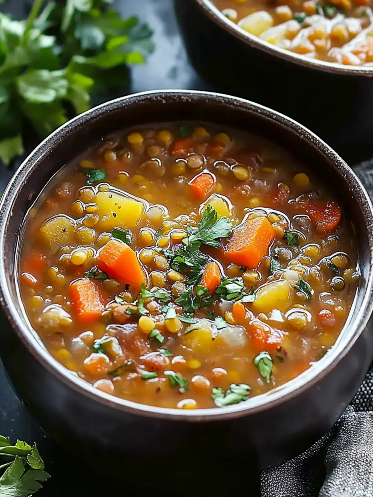 Vegan Mediterranean Lentil Vegetable Soup