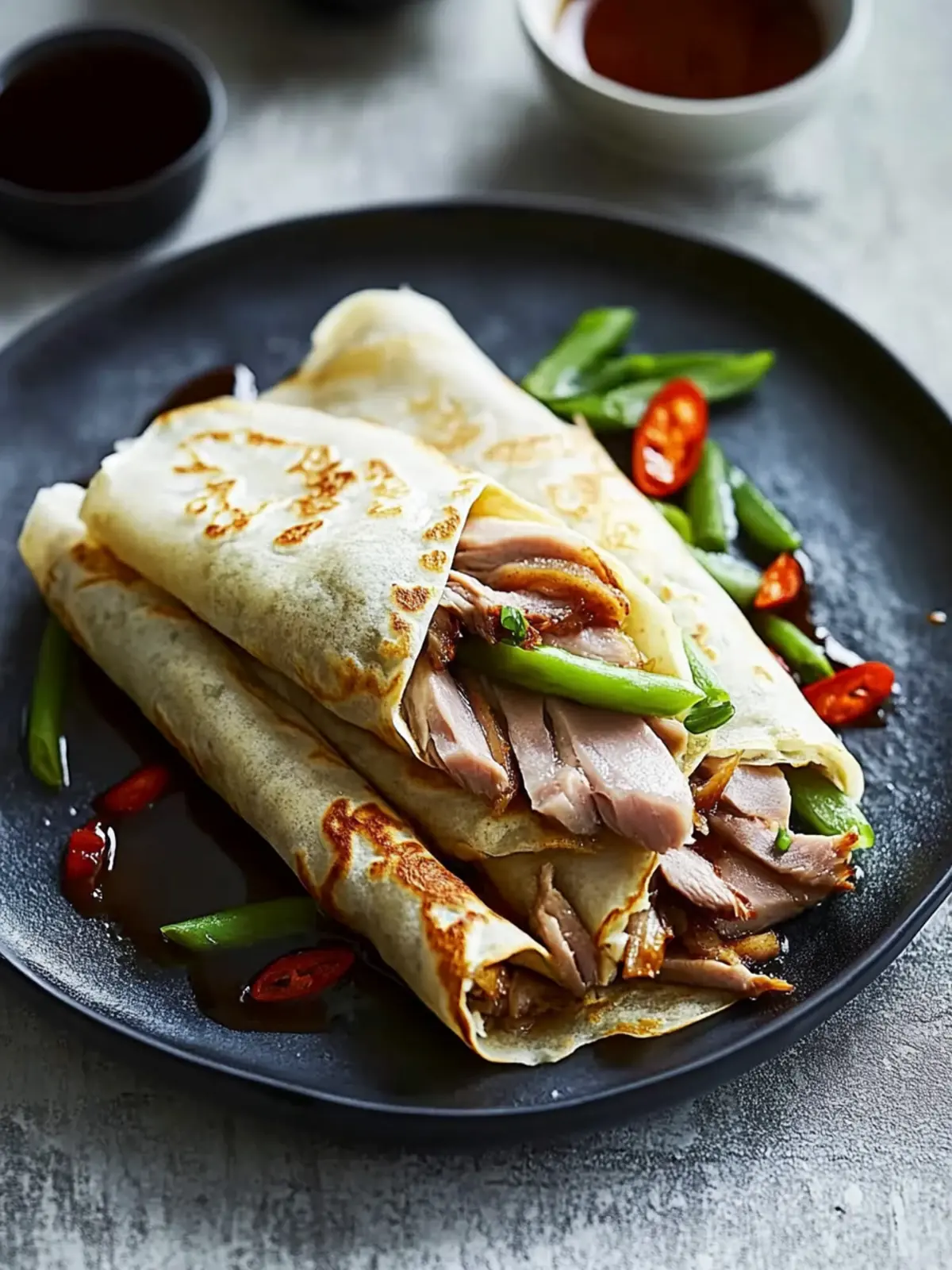 Delicious Peking Duck Crepe Wraps for Effortless Entertaining 3 Peking Duck Crepe Wraps