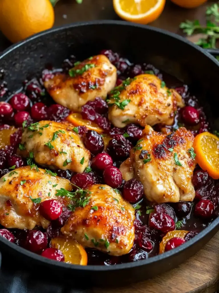 Skillet Cranberry Orange Chicken