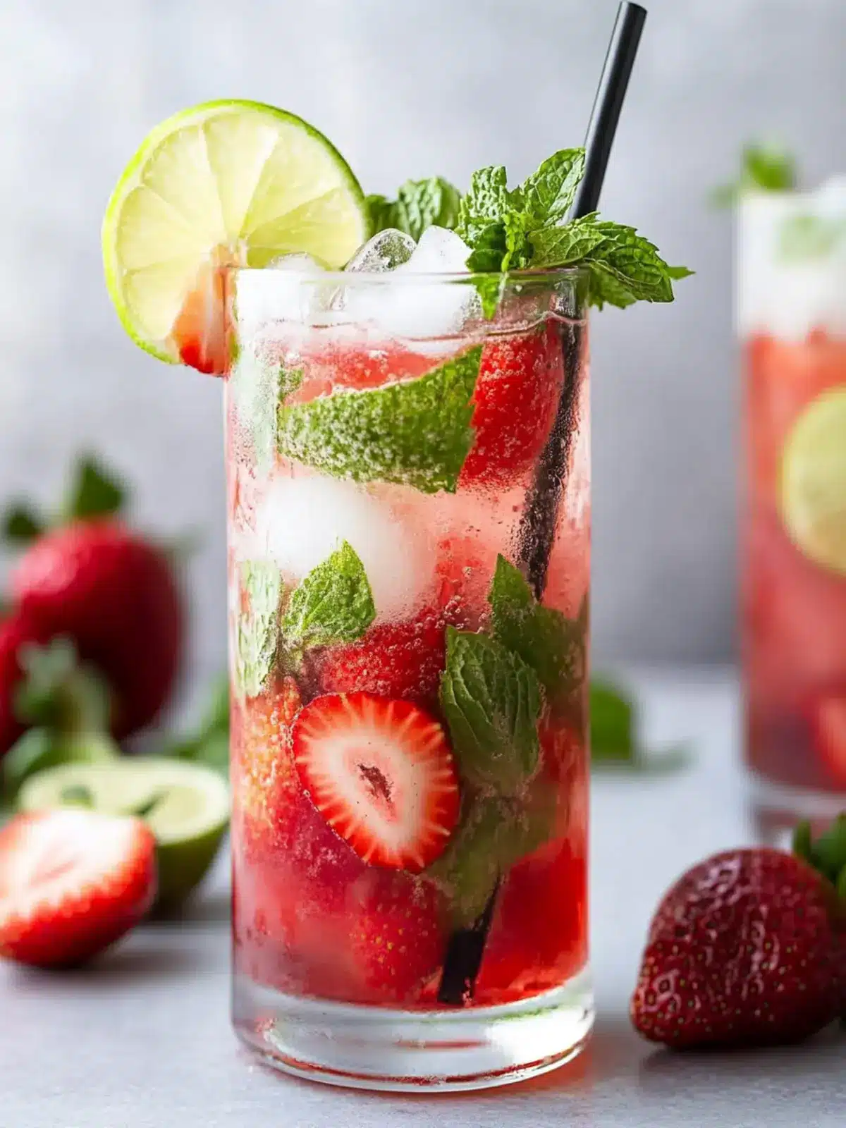 Strawberry Mojito Recipe with Fresh Strawberries!