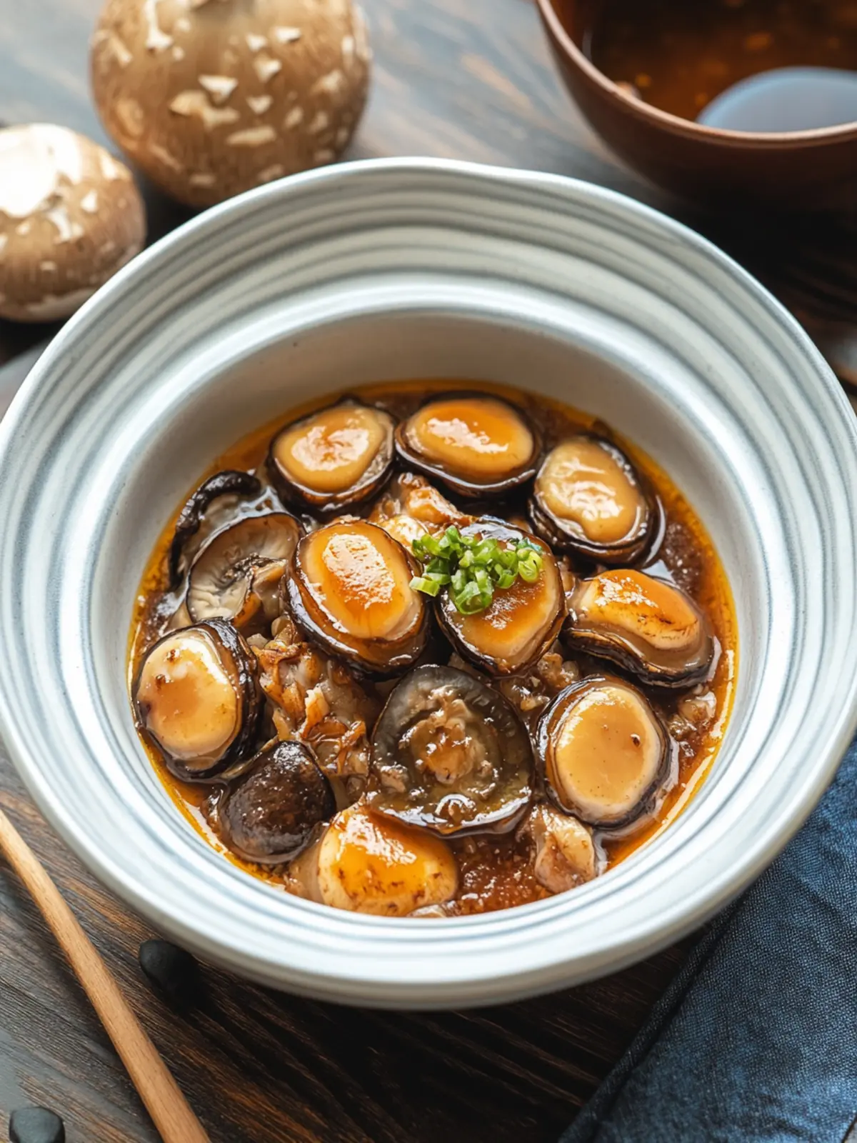 Braised Abalone with Mushrooms