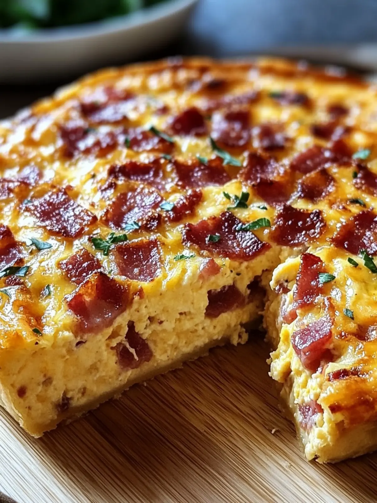 Crustless Bacon & Cheese Quiche