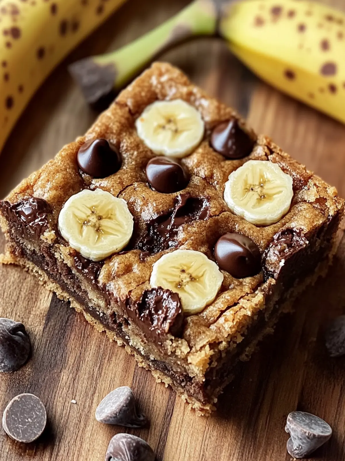 Fudgy Chocolate Chip Banana Bars for Delicious Snacking Anytime 4 Fudgy Chocolate Chip Banana Bars