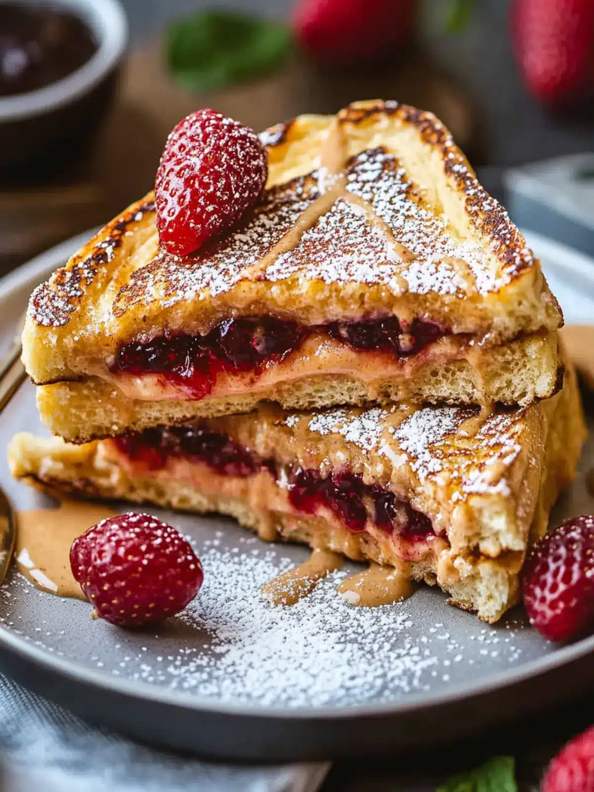 Peanut Butter Jelly Stuffed French Toast Recipe Everyone Loves 2 Peanut Butter Jelly Stuffed French Toast Recipe