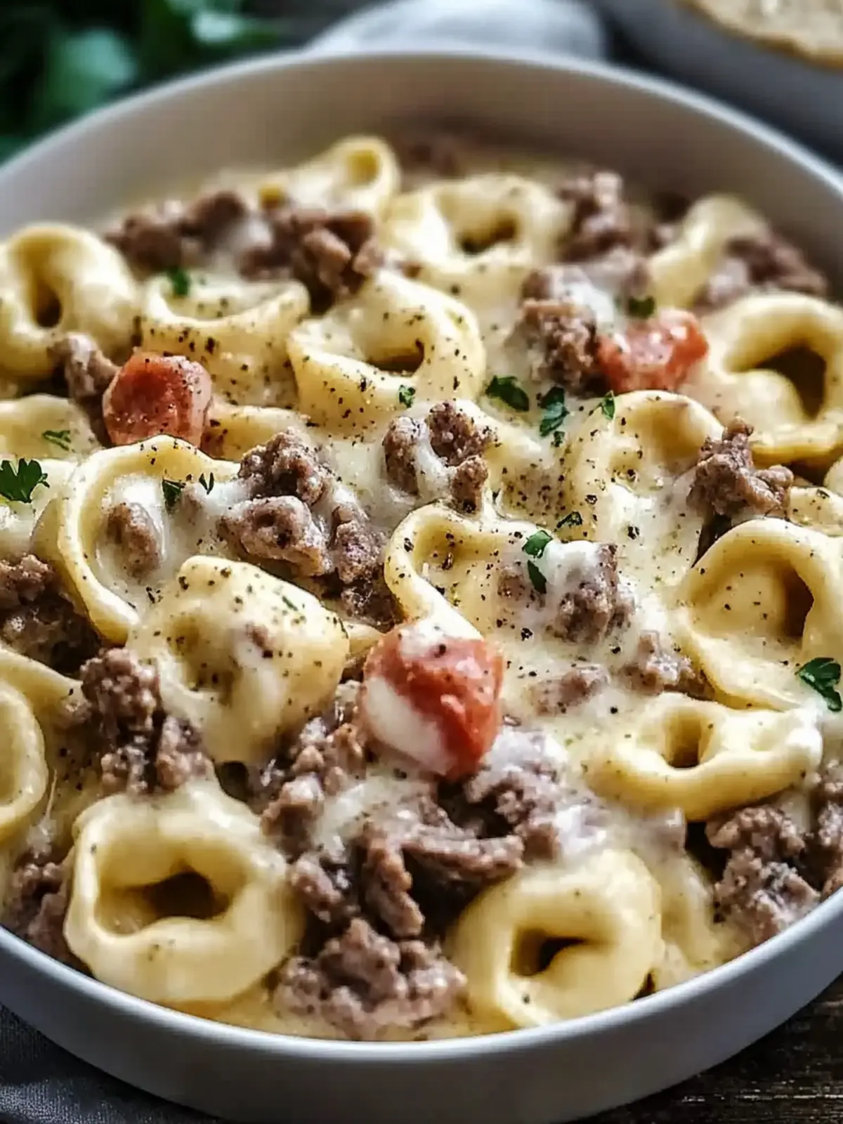 Crock Pot Cheesesteak Tortellini