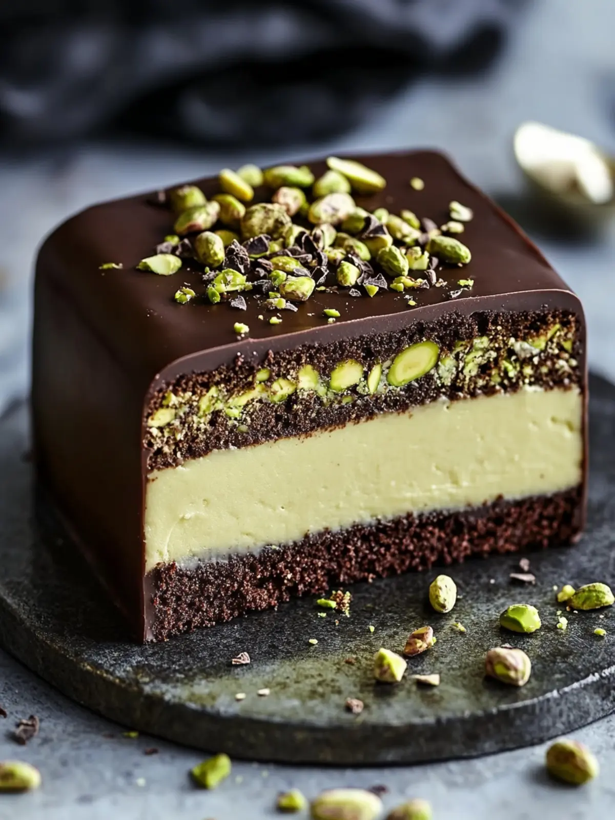 Dubai Chocolate Pistachio Bar Cake