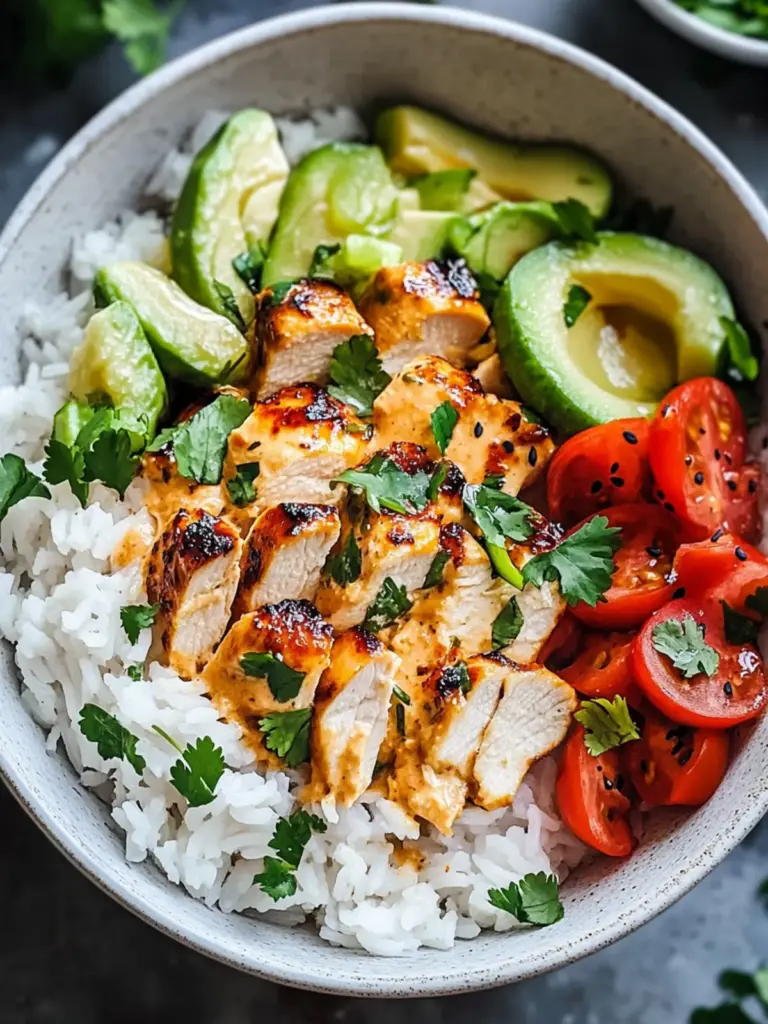 Creamy Coconut Chicken Rice Bowl