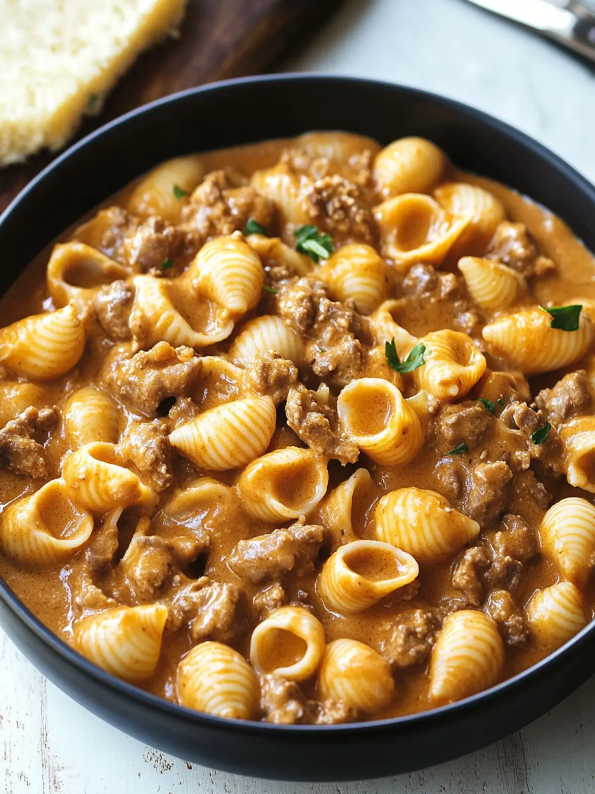 Creamy Beef and Shells for a Cozy Family Dinner Tonight 2 Creamy Beef and Shells