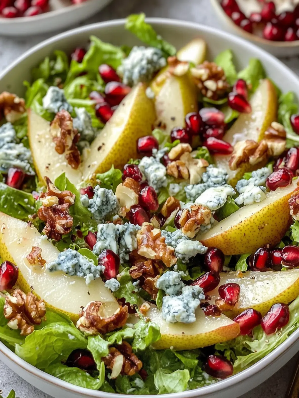 Pear, Pomegranate and Blue Cheese Salad