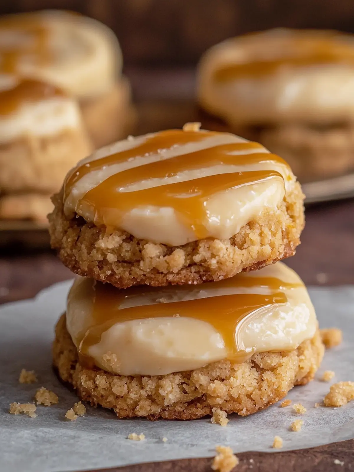 Copycat Crumbl Salted Caramel Cheesecake Cookies