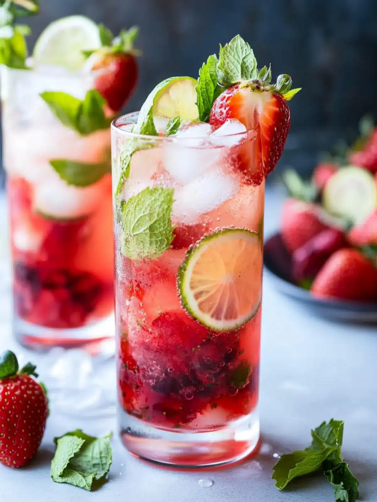 Strawberry Mojito Recipe with Fresh Strawberries!