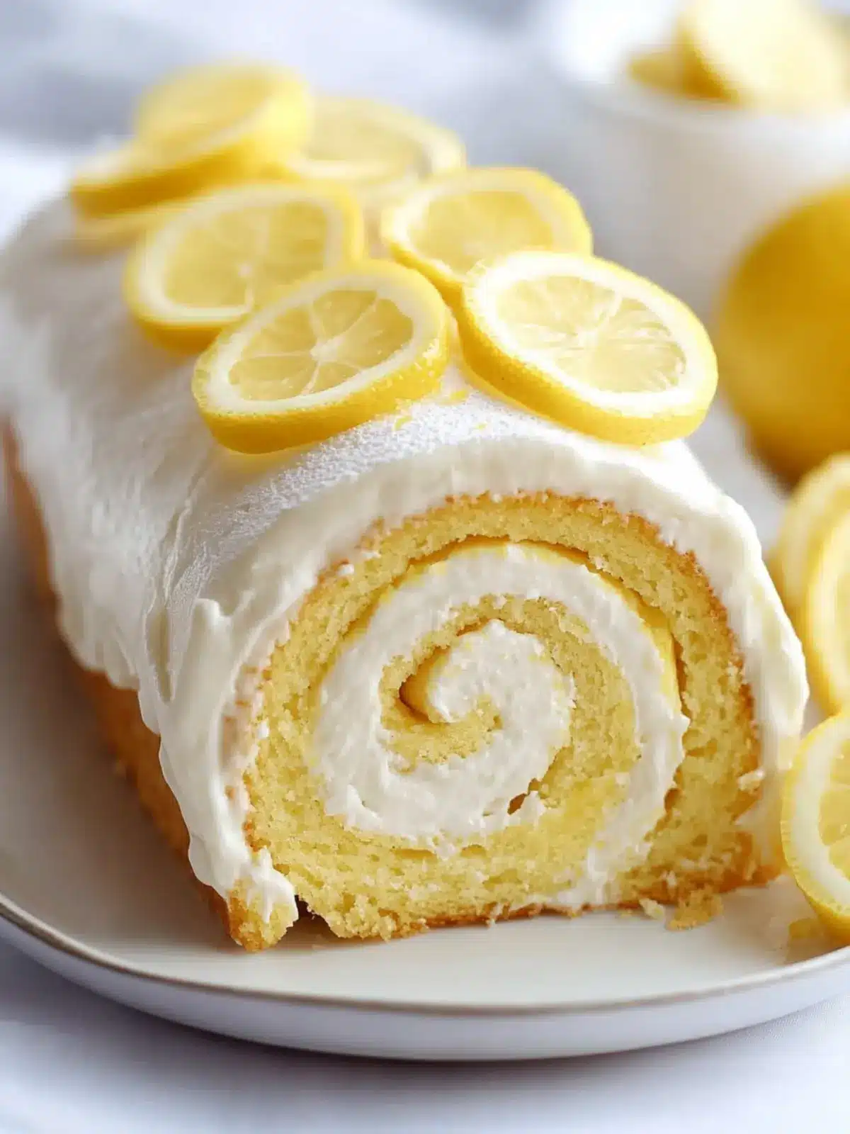 Easy Lemon Cream Swiss Roll