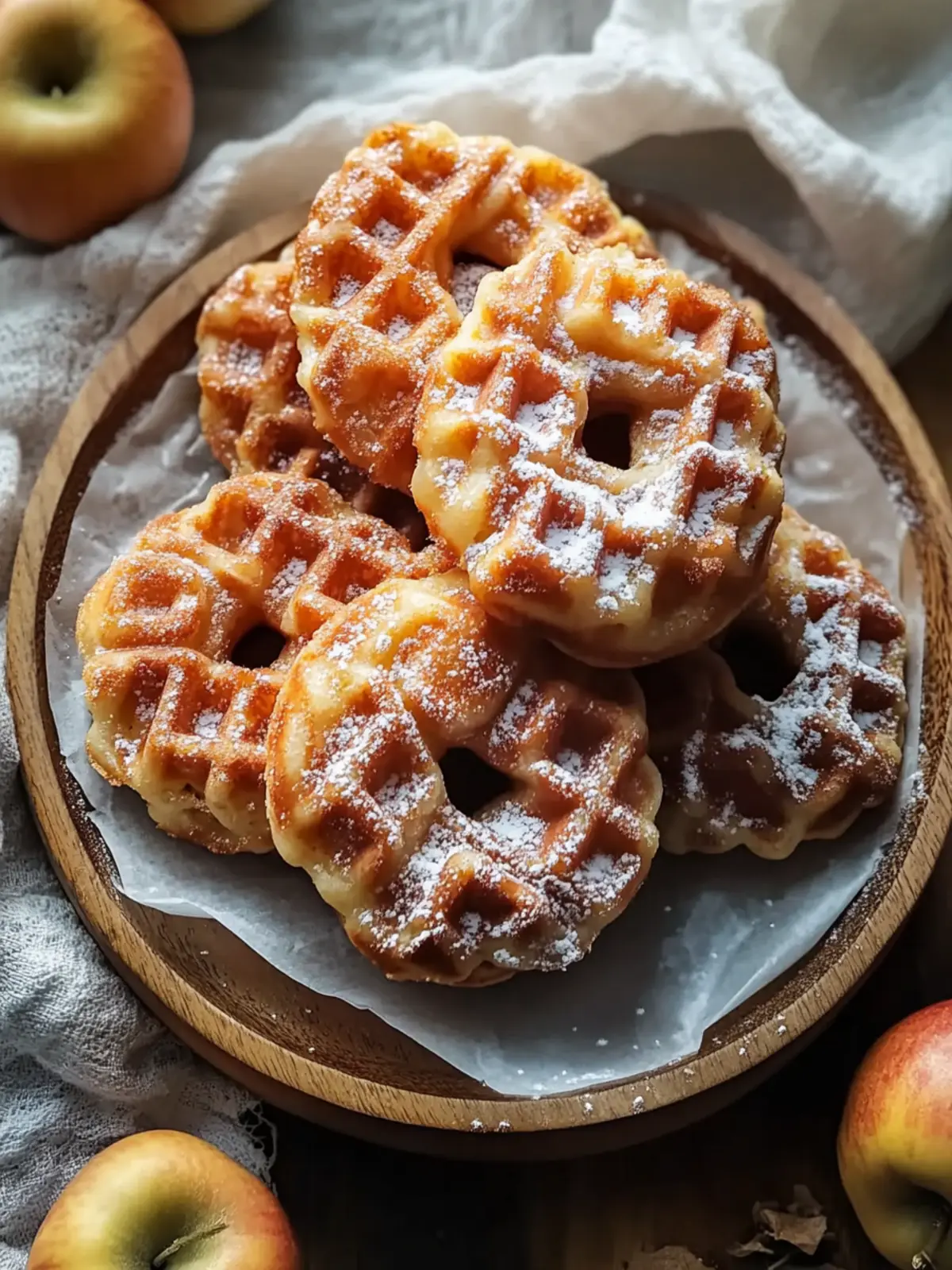 Apple Fritter Waffle Donuts