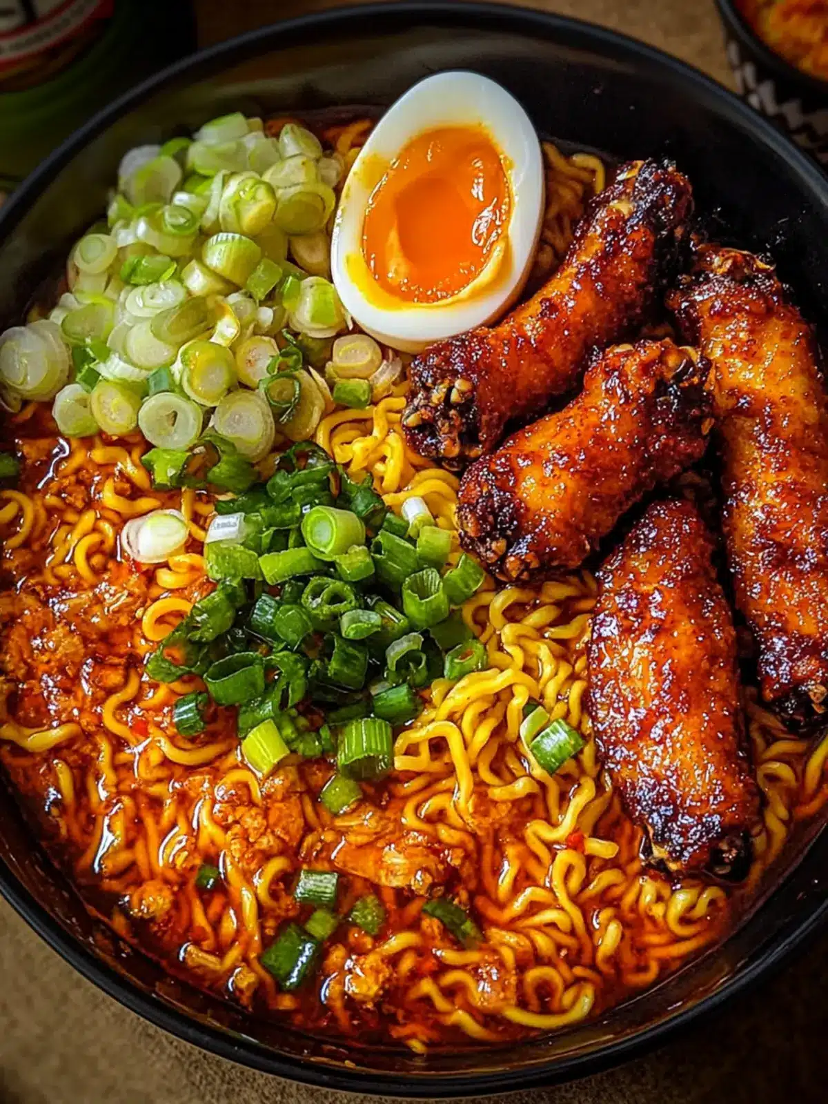 Spicy Chicken Wing Ramen Bowl in 45 mins