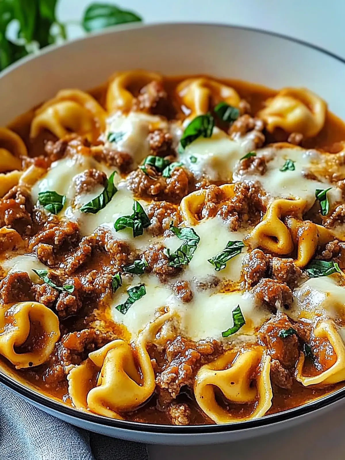 Savor the Ease of Easy One-Pan Beefy Tortellini Bake 3 Easy One-Pan Beefy Tortellini Bake