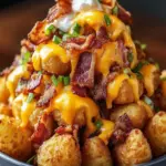 Bacon Cheeseburger Tater Tot Cones