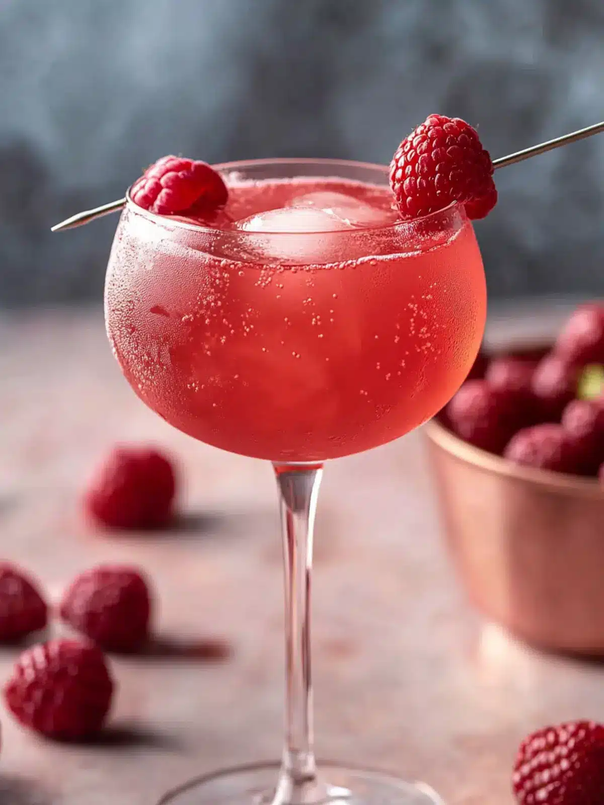 Love Potion Cocktail (Raspberry & Champagne)