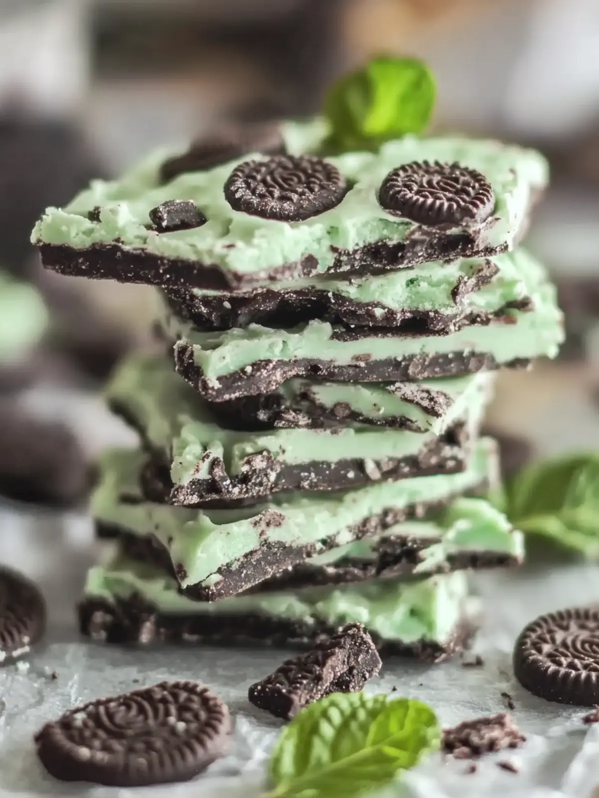 4 Ingredient Mint Oreo Bark