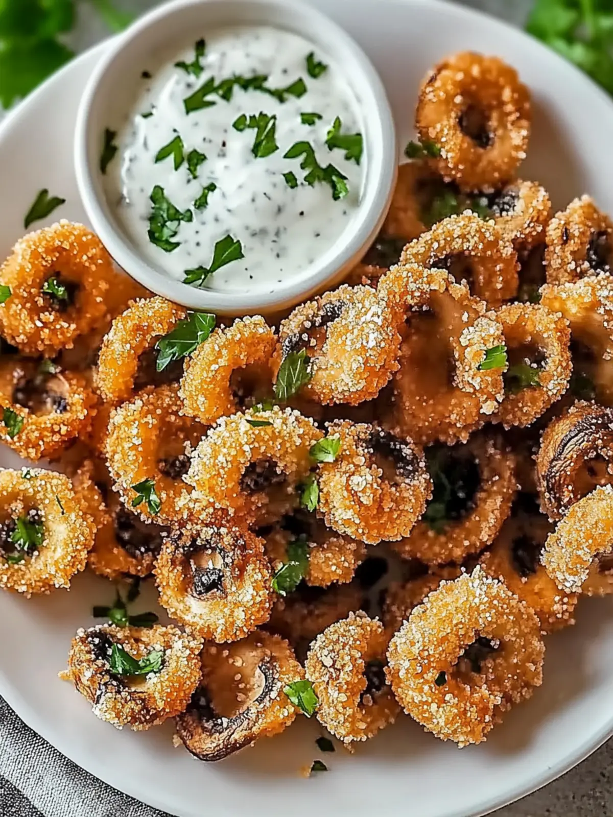 Crispy Ranch-Breaded Mushrooms: Guilt-Free Snack Delight 4 Crispy Ranch-Breaded Mushrooms