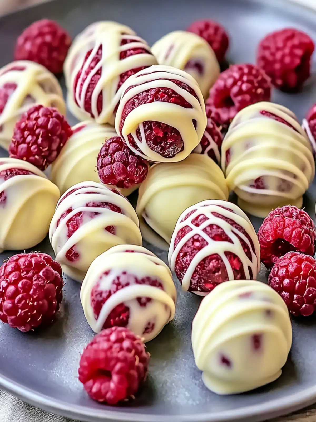 White Chocolate Raspberry Cheesecake Balls