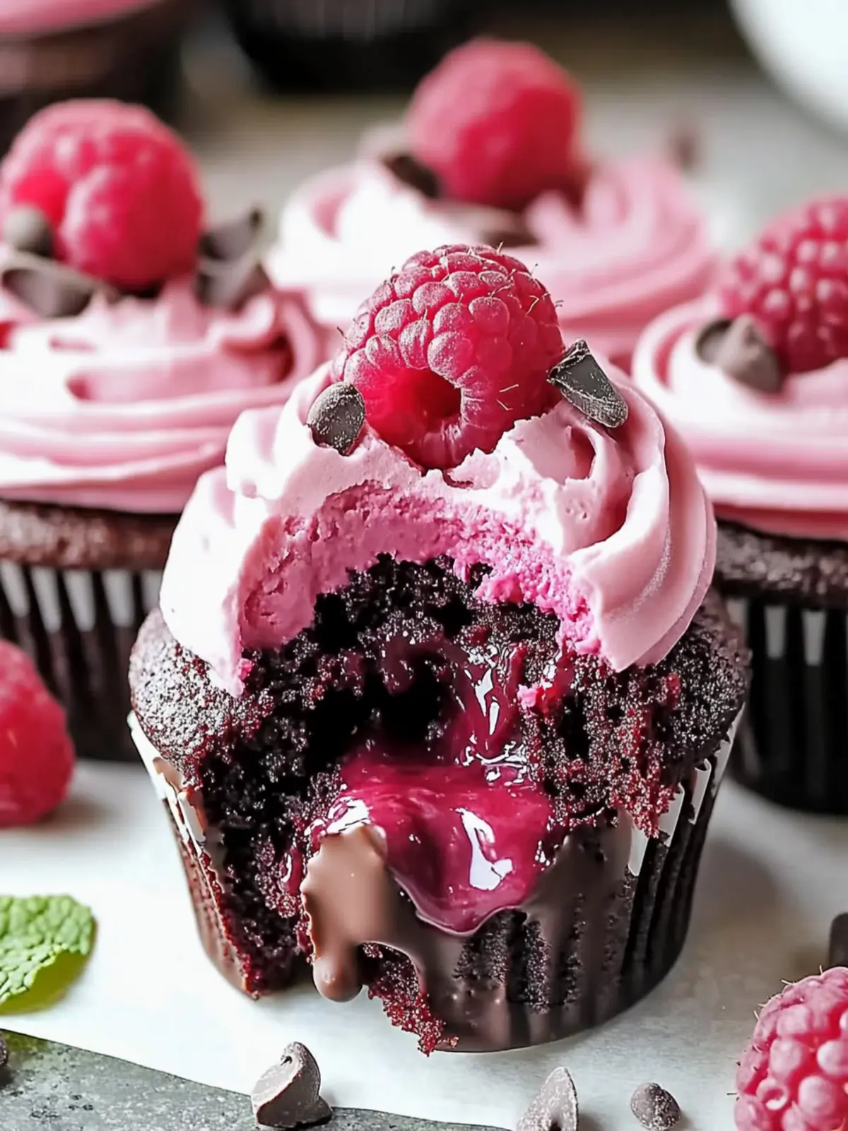 Decadent Raspberry Chocolate Lava Cupcakes for Pure Bliss 2 Decadent Raspberry Chocolate Lava Cupcakes