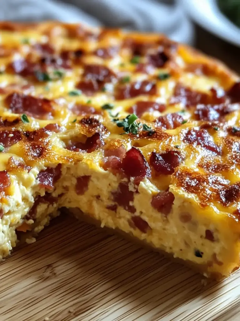 Crustless Bacon & Cheese Quiche