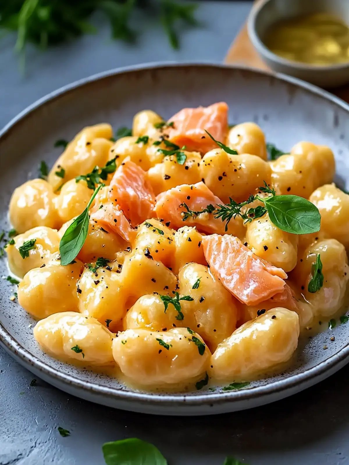 Juicy Smoked Salmon Gnocchi