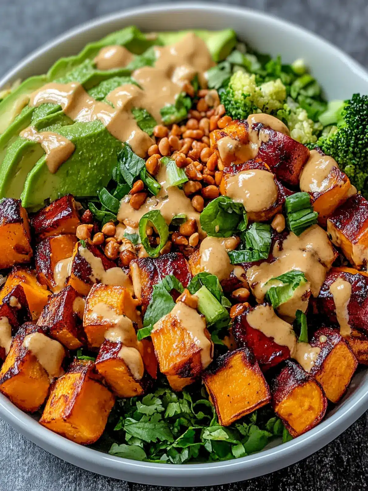 Thai Peanut Sweet Potato Buddha Bowl