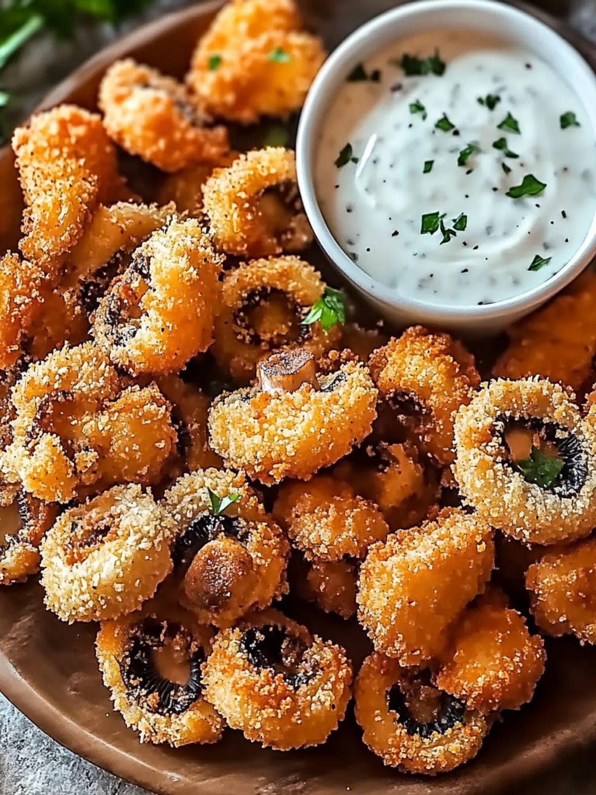 Crispy Ranch-Breaded Mushrooms: Guilt-Free Snack Delight 3 Crispy Ranch-Breaded Mushrooms