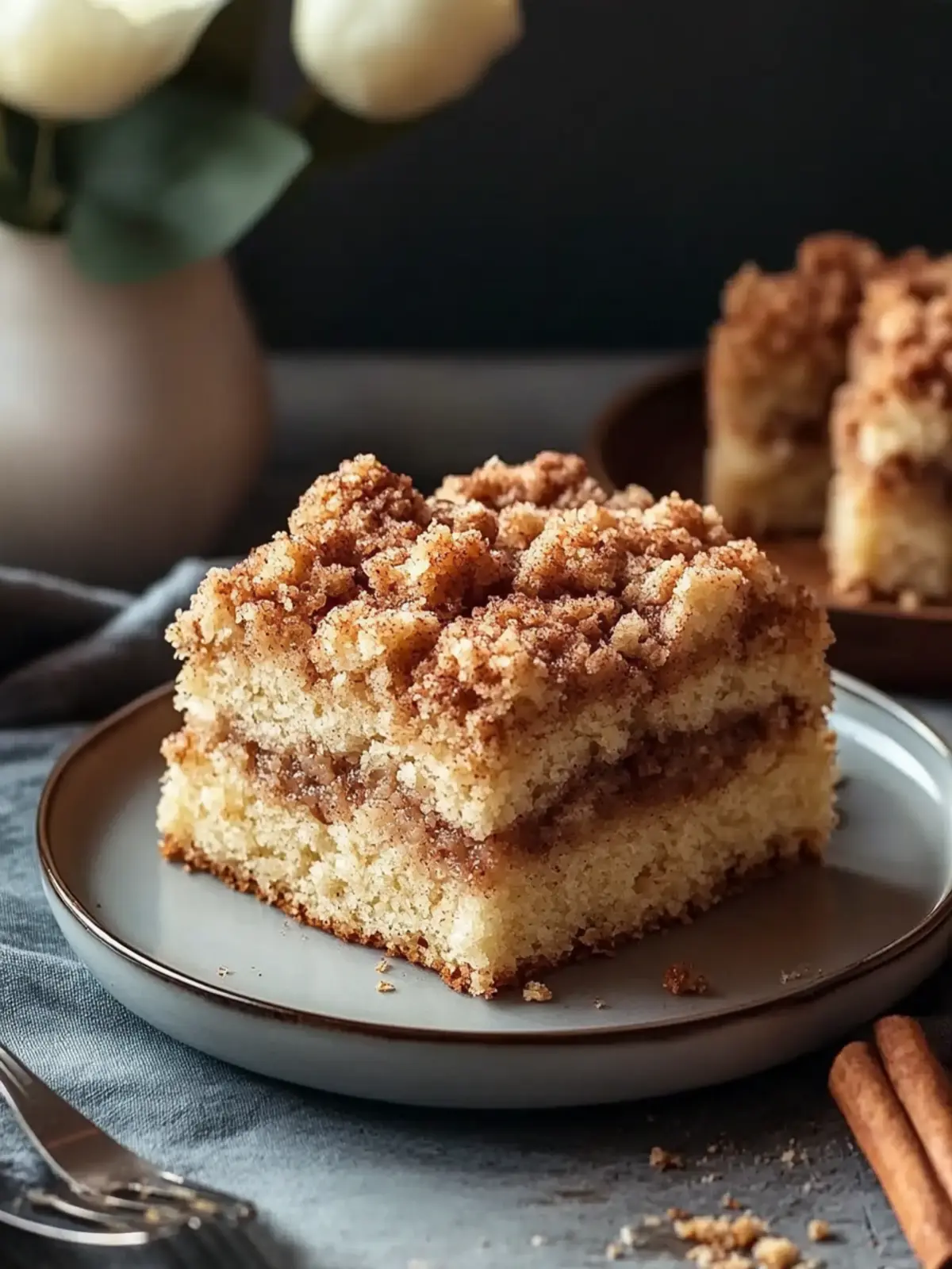 Buttery Cinnamon Streusel Coffee Cake